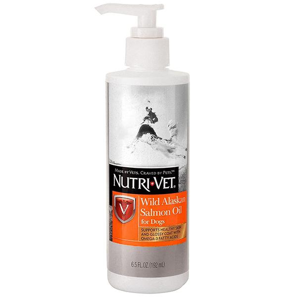 Nutri-Vet Salmon Oil масло дикого лосося добавка для шерсти собак 192 мл (50728)